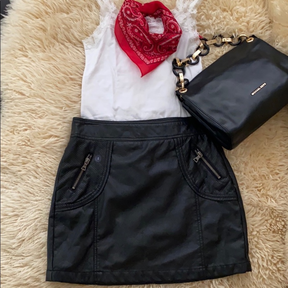 Black Vegan Leather Mini
